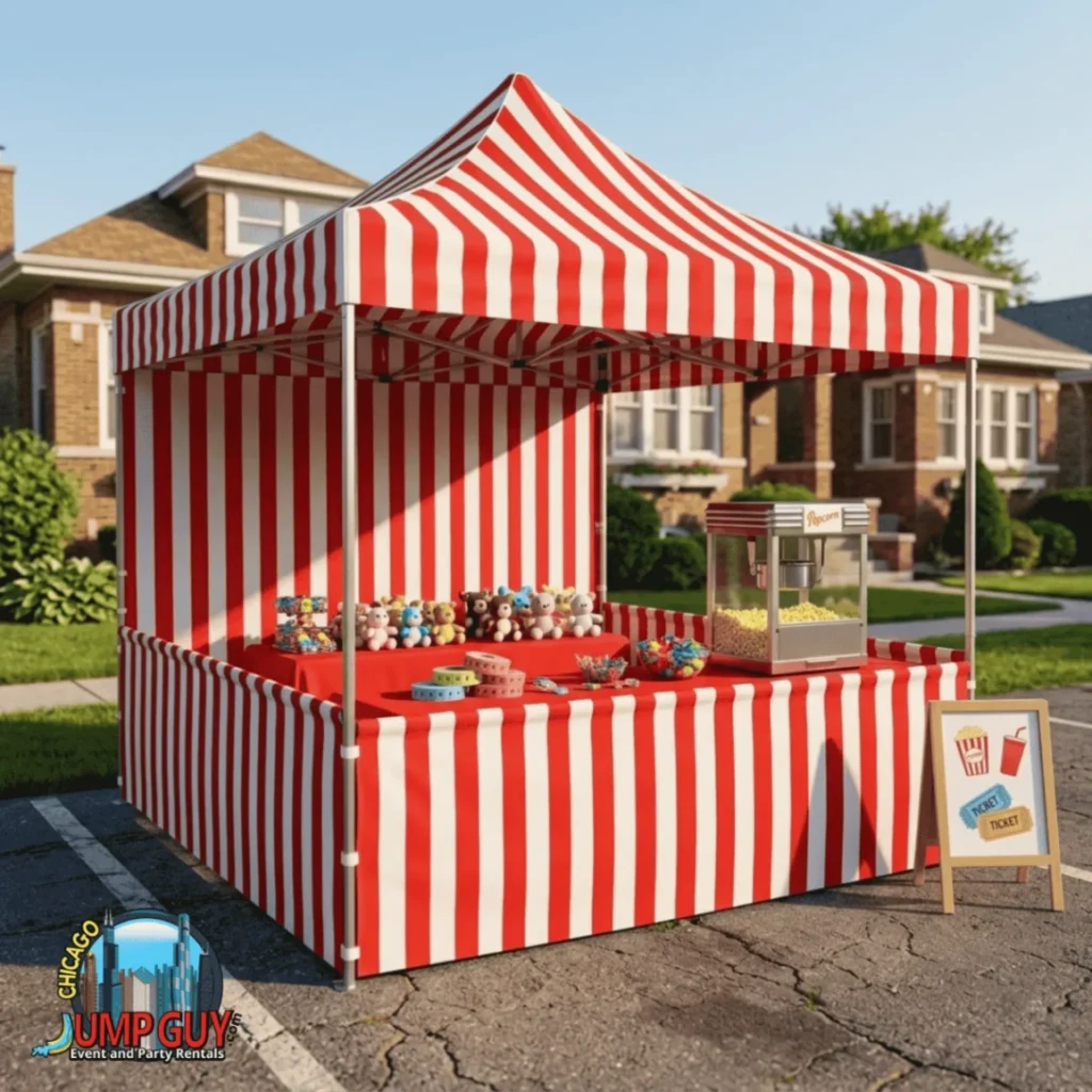 Carnival Tent Booth rental for Deerfield IL events in ZIP code 60015