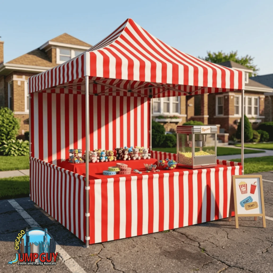 Carnival Tent Booth rental for Deerfield IL events in ZIP code 60015