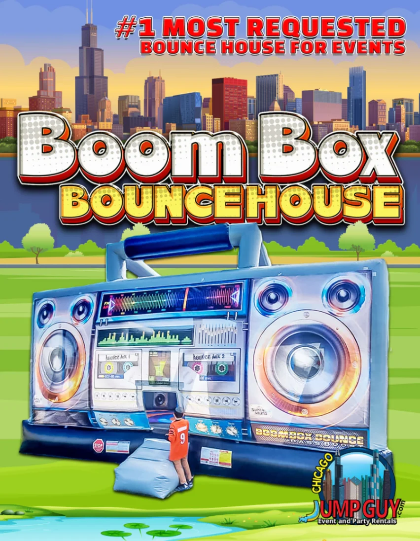 Boom Box Bounce House rental for Deerfield IL events in ZIP code 60015