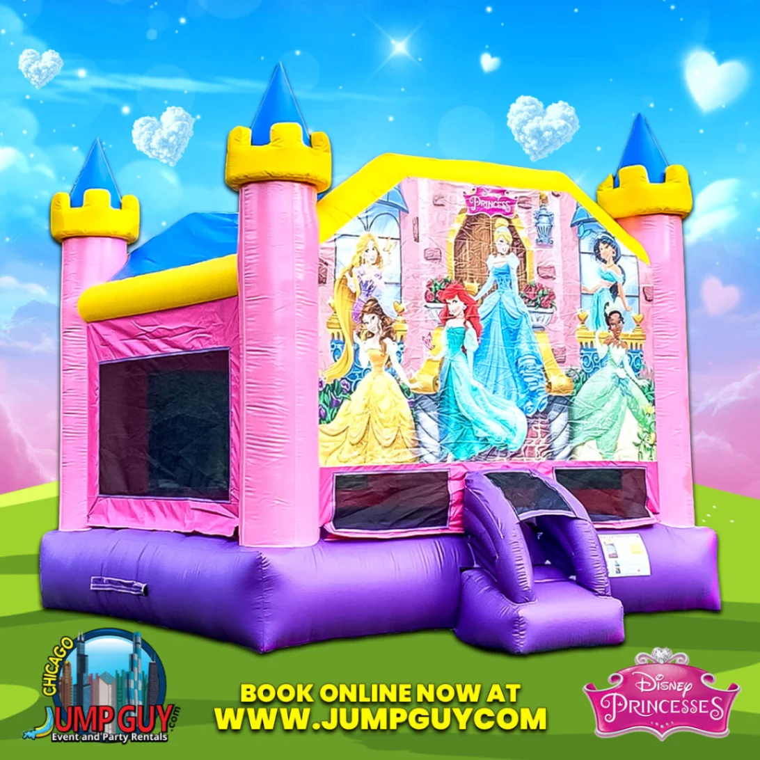 Disney Princess Bounce House rental for Deerfield IL events in ZIP code 60015