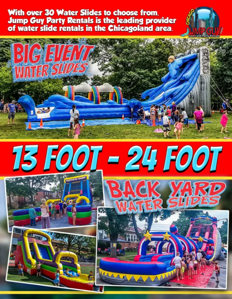 Big Event Backyard Water Slide rental for Deerfield IL events in ZIP code 60015