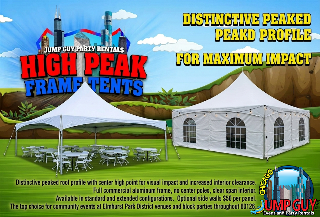 High Peak Frame Tent Grid rental for Deerfield IL events in ZIP code 60015