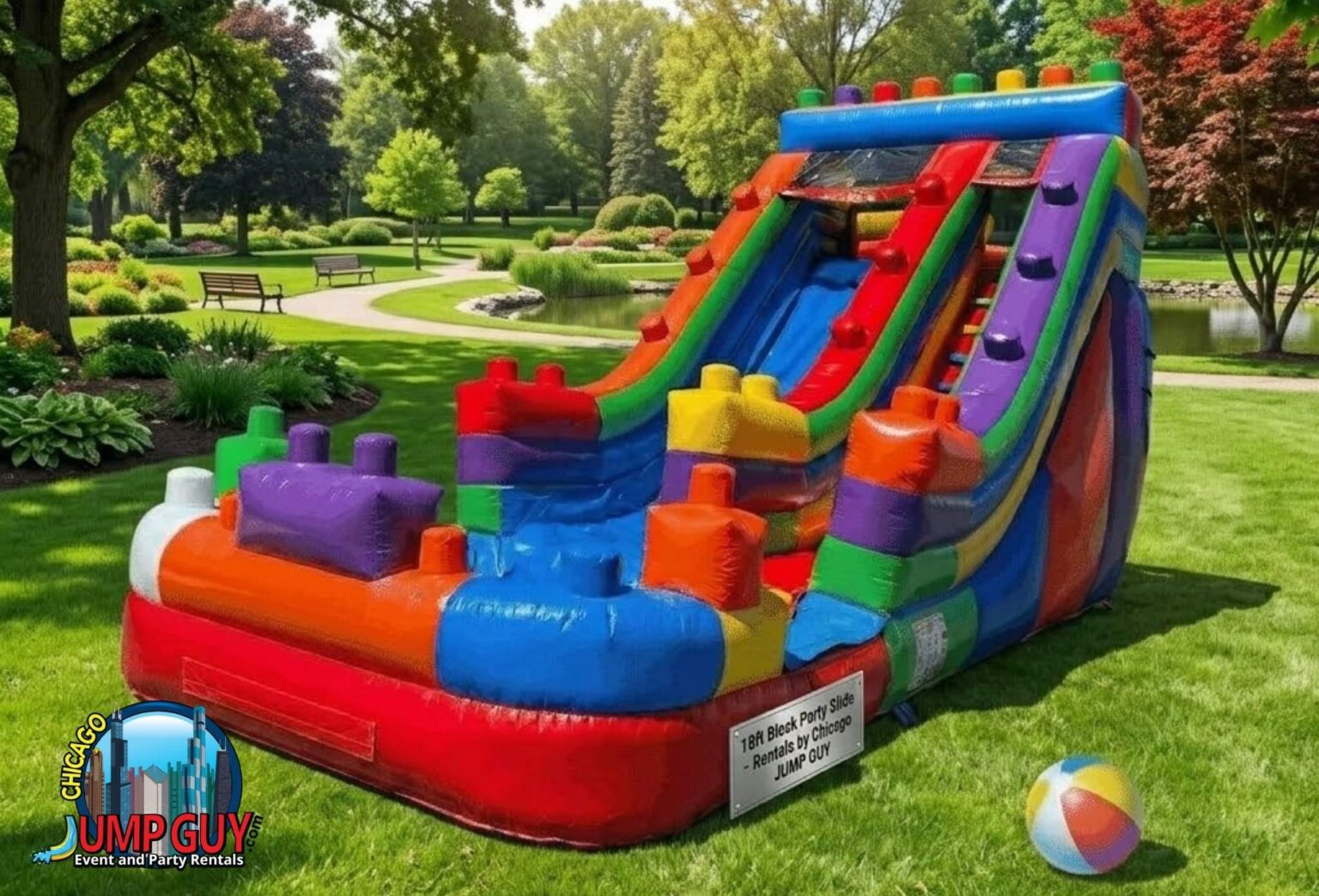Single Lane Water Slide Backyard rental for Deerfield IL events in ZIP code 60015