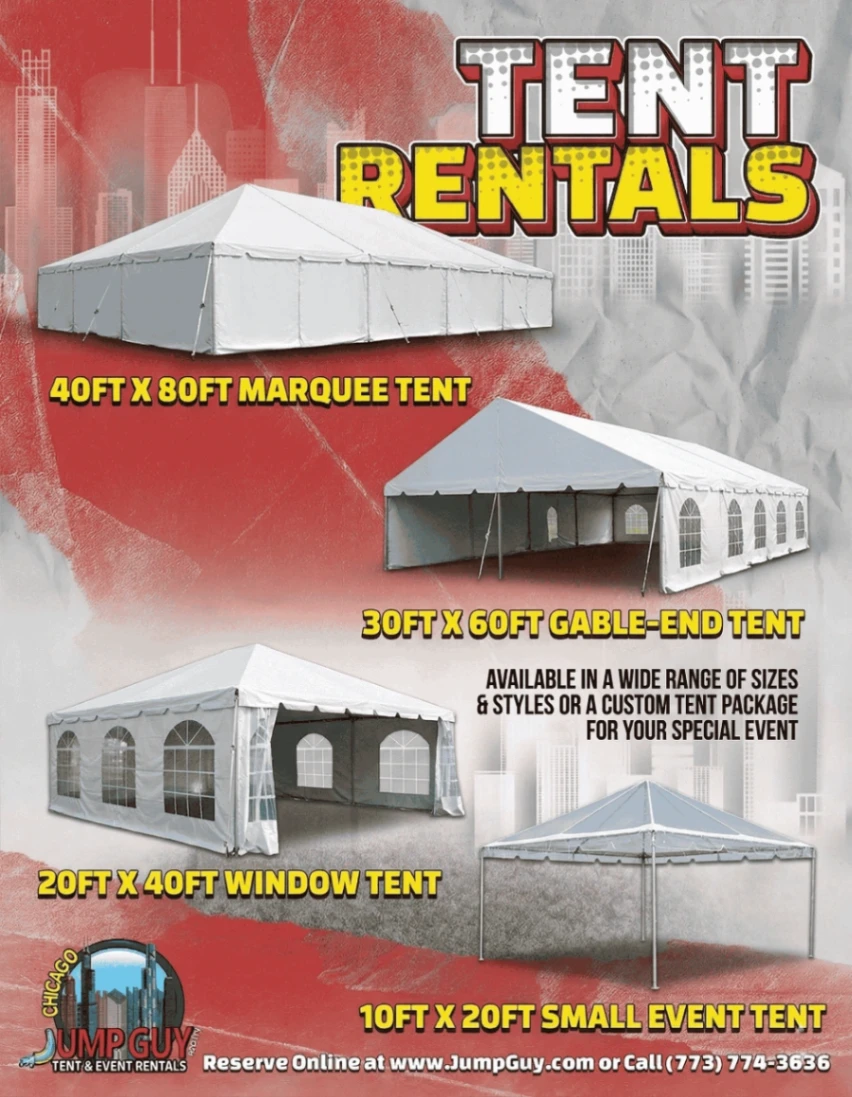 Tent rental for Deerfield IL events in ZIP code 60015