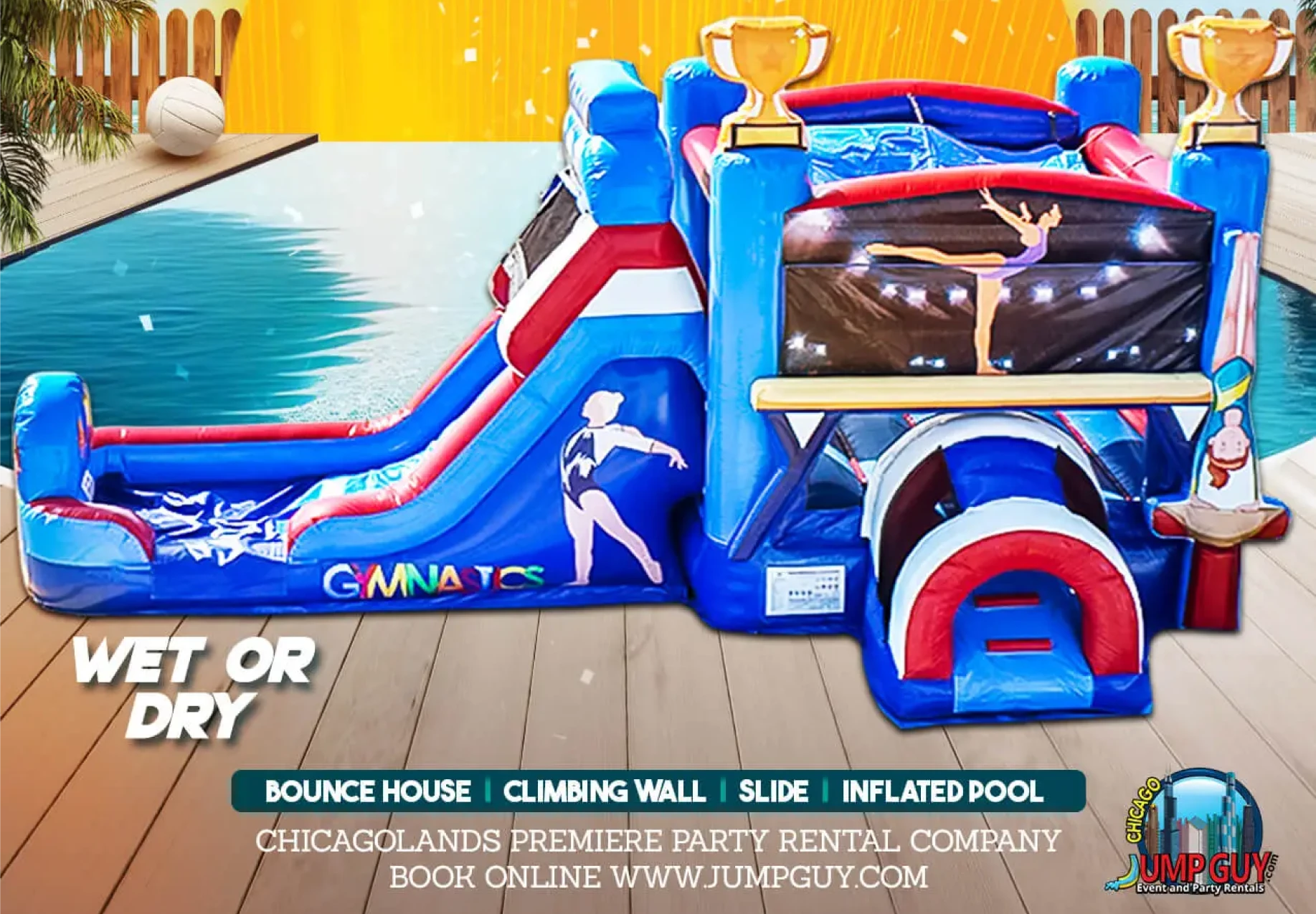 Wet and Dry Combo Bounce House Rentals in Deerfield IL